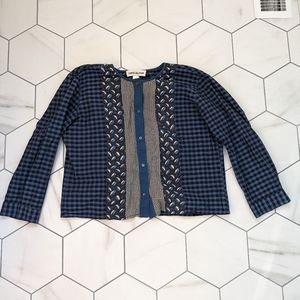 Caron Callahan Alicia Shirt in Mixed Indigos Size Medium